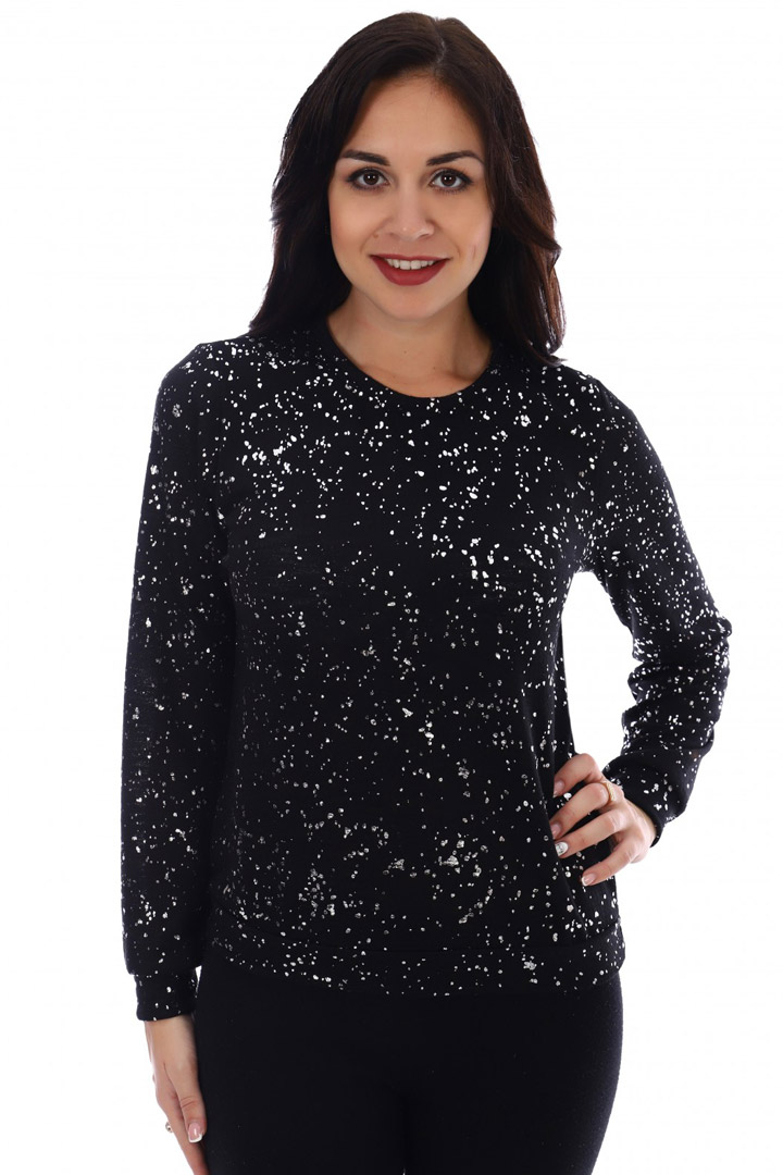 Фото товара 17631, черная туника с блеском